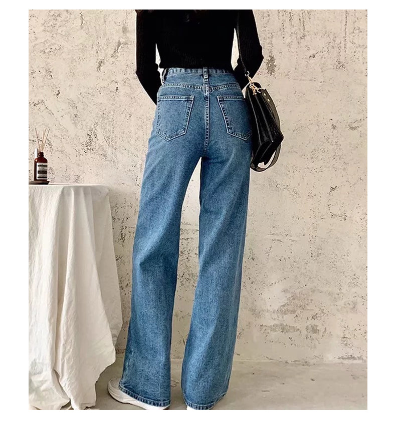 Y2k Wide Leg Pants High Waist Mom Jeans Fashion Denim Trousers Blue Jeans The Clothing Company Sydney