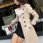 Spring And Autumn Women's Mid-Length Trench Coat Tie-In Jackets Coats The Clothing Company Sydney