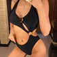 Halter Asymmetric One Shoulder One Piece Swimsuit Women Swimwear Female Bather Bathing Suit Monokini The Clothing Company Sydney
