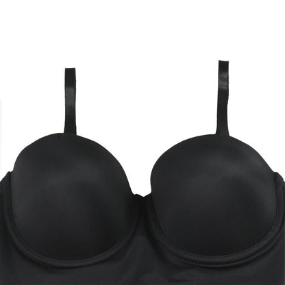 Full Length Shapewear Slips Straight Tube Dress Body Shaper Women Skinny Under Dresses Underwire Cup Black Shapewear The Clothing Company Sydney