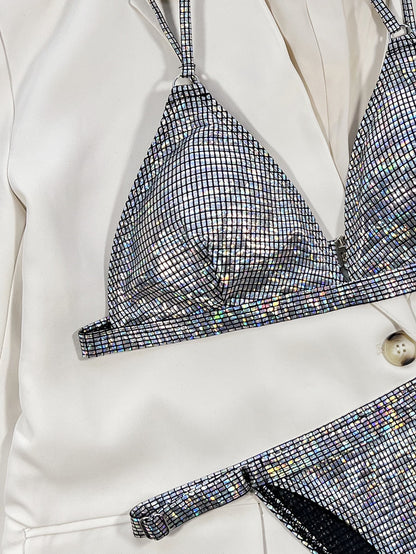 2 Piece Bikini Push Up Swimwear Floral Print Bikinis Set Back Lace-up Swimsuit Bathing Suit Beach Wear The Clothing Company Sydney