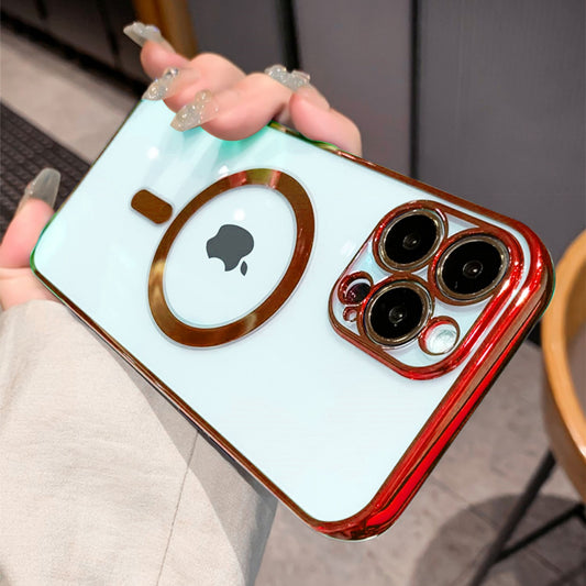 Luxury Plating Clear Magnetic For Magsafe Wireless Charge Case For iPhone 13 12 11 Pro Max X XR XS Plus Soft Silicone Cover The Clothing Company Sydney