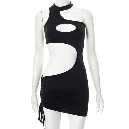 Irregular Cut Out Mini Bodycon Dress Summer Going Out Club Wear Outfits White Black Dresses The Clothing Company Sydney
