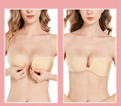 Invisible Bra Push Up Silicone Bra for Wedding Sticky Bra Reusable with Transparent Straps Backless Bralette Lingerie Top Plus The Clothing Company Sydney