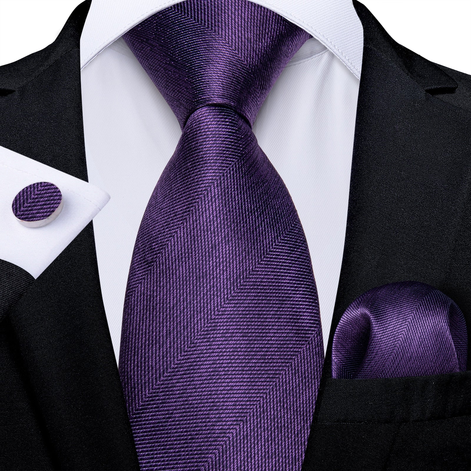 Men Purple Floral Paisley Necktie Business Formal 100% Silk Tie Pocket Square Set For Wedding Party The Clothing Company Sydney