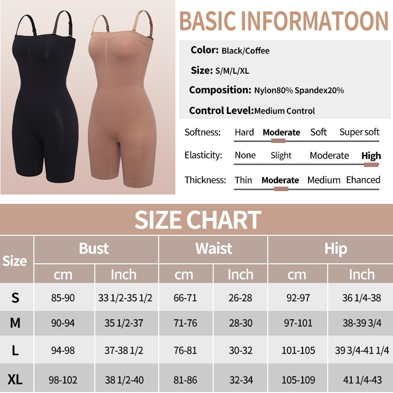 Women's Bodysuit Shapewear Full Body Shaper Tummy Control  Sheath Butt Lifter Push Up Thigh Slimmer Abdomen Shapers Corset The Clothing Company Sydney