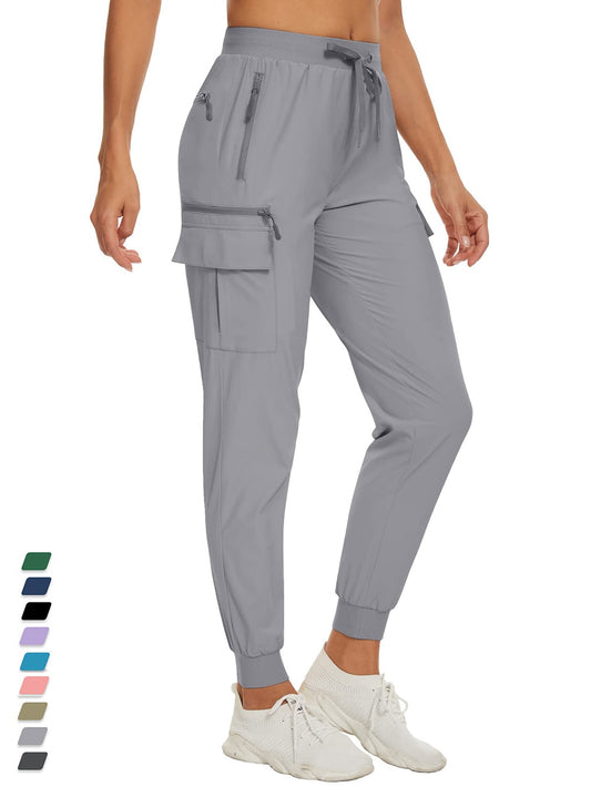 Summer Quick Dry Pants Women's Jogger Sweatpants Lightweight Breathable 6 Pockets Elastic Waist Casual Long Trousers The Clothing Company Sydney