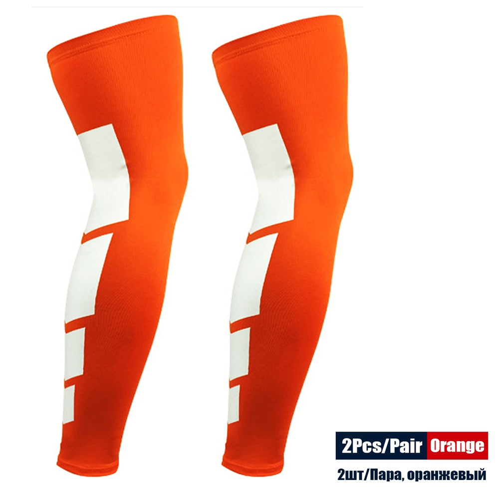 Sports Anti-slip Full Length Compression Leg Sleeves Calf Shin Splint Support Protector for Cycling Running Basketball Golf Sleeve The Clothing Company Sydney