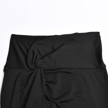 Elegant Strapless Sexy Two Piece Set Women Sleeveless Crop Top And High Split Skirt Matching Sets Party Dress Sets The Clothing Company Sydney