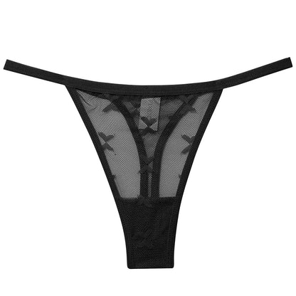 2 Pack Set Mesh Transparent Thong Women's Panties Underwear Seamless G-String Underpants Intimates Lingerie The Clothing Company Sydney