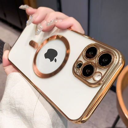 Luxury Plating Clear Magnetic For Magsafe Wireless Charge Case For iPhone 13 12 11 Pro Max X XR XS Plus Soft Silicone Cover The Clothing Company Sydney