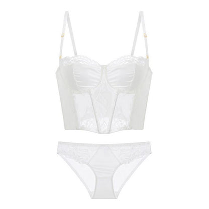 Lace Embroidery Bra Set Lingerie Steel Rubber Bone Push Up Bras French Brassiere Top and Panty Set Underwear The Clothing Company Sydney