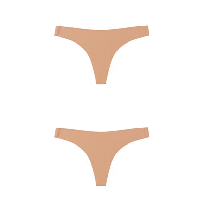2 Pack Thong G-string Women Seamless Underwear Ice Silk Super Thin Breathable Low Waist Solid Briefs Panties Lingerie The Clothing Company Sydney