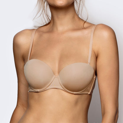 Strapless Seamless Bra 1/2 Cup Underwear Invisible Bralette Detachable Shoulder Strap Lingerie The Clothing Company Sydney