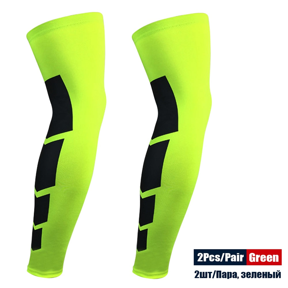 Sports Anti-slip Full Length Compression Leg Sleeves Calf Shin Splint Support Protector for Cycling Running Basketball Golf Sleeve The Clothing Company Sydney
