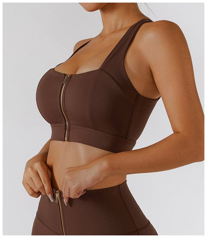 2 Piece Yoga Set Women Workout Sport Gym Wear Yoga Suit High Waist Leggings Skirts Front Zipper Bra Fitness Crop Top Yoga Sportswear The Clothing Company Sydney