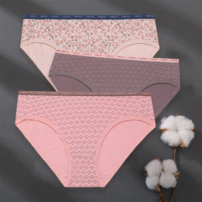 3 pack Set Women Panties Cotton Underwear Patchwork Cute Design Lingerie Underpants Pantys Sexy Briefs Intimates for Girls The Clothing Company Sydney