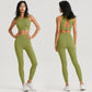 Women's Sportswear Yoga Set 2 Piece Gym Outfits Fitness Hollow Out Sports Bra and Leggings Suit Workout Clothes for Women Yoga Set The Clothing Company Sydney