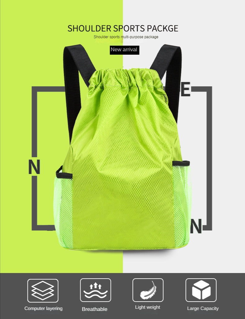 Basketball Soccer Volleyball Sports Backpack Drawstring Backpack Student Marathon Event Basketball Bag Bundle with Side Pocket The Clothing Company Sydney