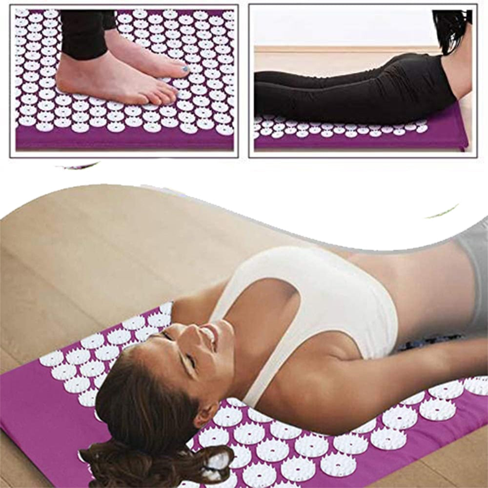 Yoga Acupressure Mat Pillow Massage Set for Back Neck Pain Relief and Muscle Relaxation The Clothing Company Sydney