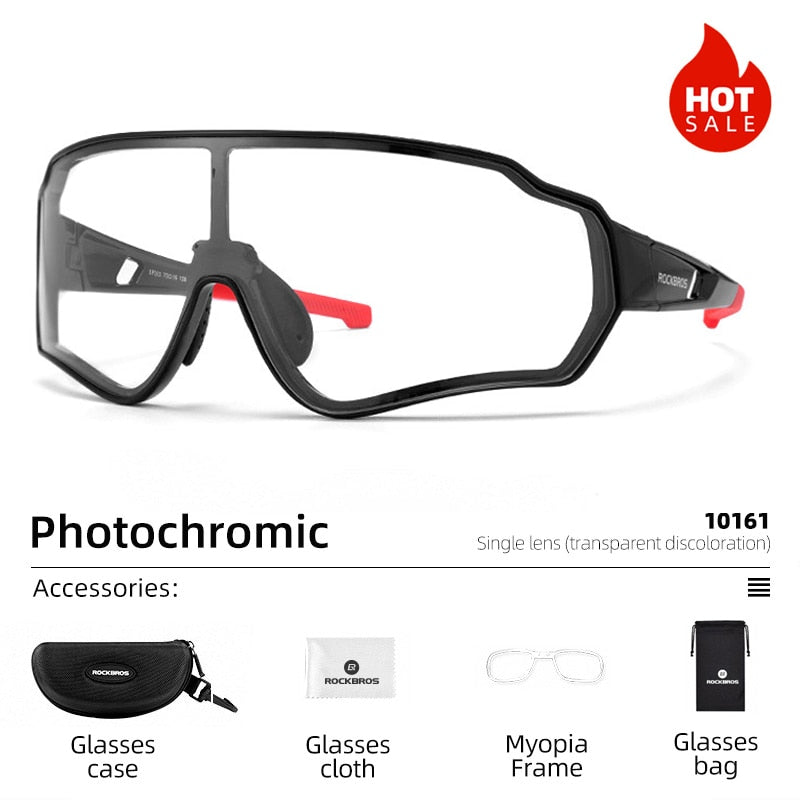 Photochromic Cycling Glasses Bike Bicycle Glasses Sports Men's Women's Sunglasses MTB Road Cycling Eyewear Protection Goggles The Clothing Company Sydney