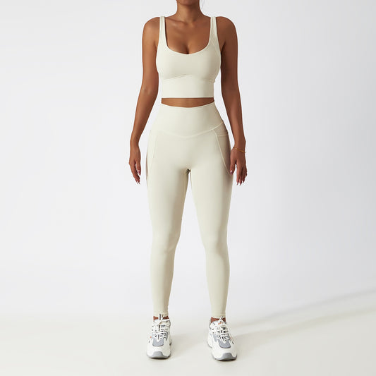 2 Piece Women Yoga Set Seamless Workout Suit Sportswear Gym Clothing Fitness Bra High Waist Leggings Sports Shorts Sports Suits The Clothing Company Sydney