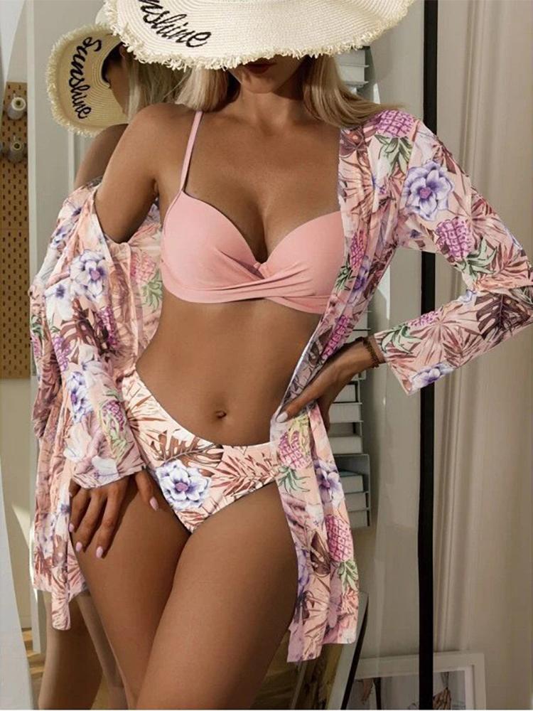 Three Piece Bikini Set Beach Skirt Tunics For Beach Cover Up Swimsuit Women Ruffle Bathing Suit Summer Beach Wear The Clothing Company Sydney