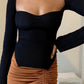 Square Collar Long Sleeve Knitted Pullover Spring Autumn Sweater Winter Top Jumper The Clothing Company Sydney