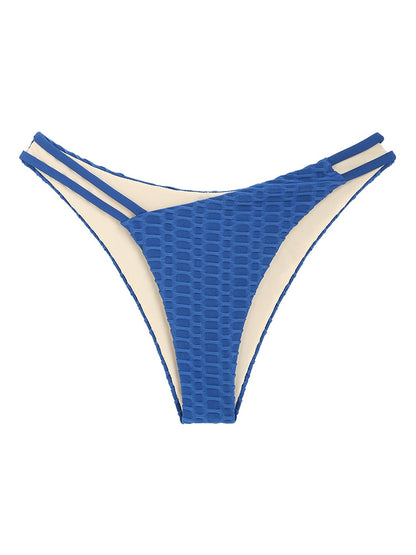 Two Tone Color Block O-ring Honeycomb Textured Bikini Swimwear Mix & Match Swimsuit Separates Beach Top And Bottom The Clothing Company Sydney