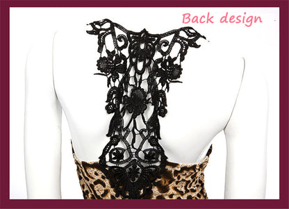 Leopard Print V-Neck Bodycon Long Dress Lace Up Backless Summer Dresses Straps Party Beach Vestidos Outfits The Clothing Company Sydney