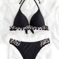 2 Piece Swimwear Swimsuit Tassel Black Ball Leopard Bikinis Set Push Up Bathing Suit Summer Brazilian Beach Wear The Clothing Company Sydney
