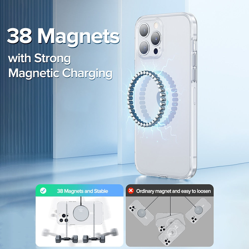 Clear Magnectic Phone Case For iPhone 12 13 Pro Max Case For Magnectic Wireless Charger Transparent Back Phone Cover The Clothing Company Sydney