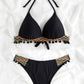 2 Piece Swimwear Swimsuit Tassel Black Ball Leopard Bikinis Set Push Up Bathing Suit Summer Brazilian Beach Wear The Clothing Company Sydney