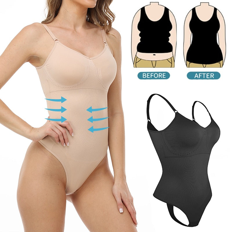 1 Piece Seamless Thongs Bodysuit Women's Shapewear Tummy Control Butt Lifter Smooth Invisible Under Dress Underwear Body Shaper The Clothing Company Sydney