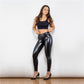 Melody Black Pleather Pants Womens Heat Fleece Lined Leggings Pu Skinny Push Up Trousers The Clothing Company Sydney