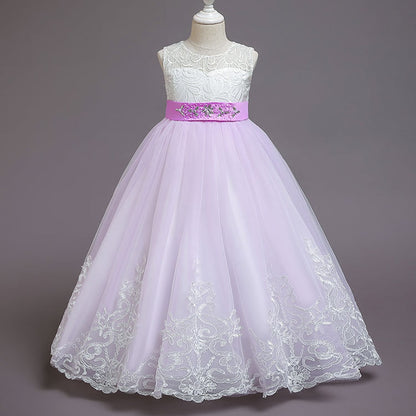 White Lace Bridesmaid Dress Kids Dresses For Girls Children Princess Evening Dress Girl Party Wedding Dress Costume The Clothing Company Sydney