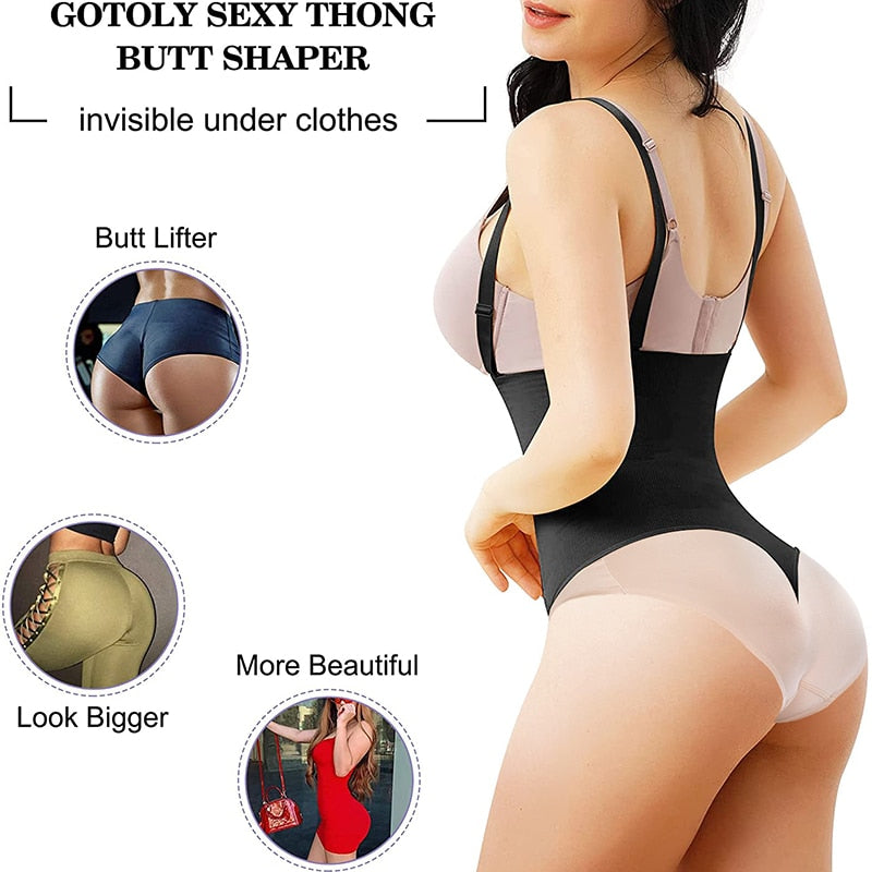 Body Shapewear Thong Waist Trainer Corset Open Bust Body Shaper Seamless Invisible Bodysuit Underwear Shapewear The Clothing Company Sydney