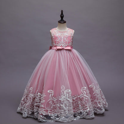 Puffy Tulle Lace Flower Girl Dress Costume Children Bride Ball Gown Princess Dress for Girl Wedding Party Dresses The Clothing Company Sydney