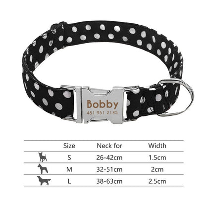 Nylon Personalized Pet Collar Engraved ID Tag Nameplate Reflective for Small Medium Large Dogs The Clothing Company Sydney