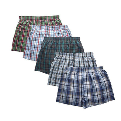 5 Pack Men's Thin Summer Underwear Cotton Plus Size Breathable Plaid Flexible Shorts Boxer Male Underpants The Clothing Company Sydney