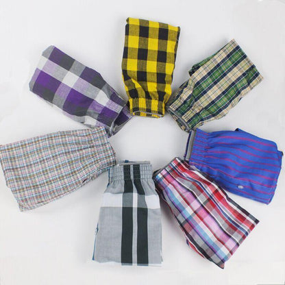 5 Pack Men's Thin Summer Underwear Cotton Plus Size Breathable Plaid Flexible Shorts Boxer Male Underpants The Clothing Company Sydney