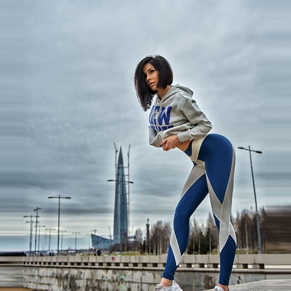 Slim High Waist Elasticity Leggings Fitness Printed Breathable Pants Leggings The Clothing Company Sydney