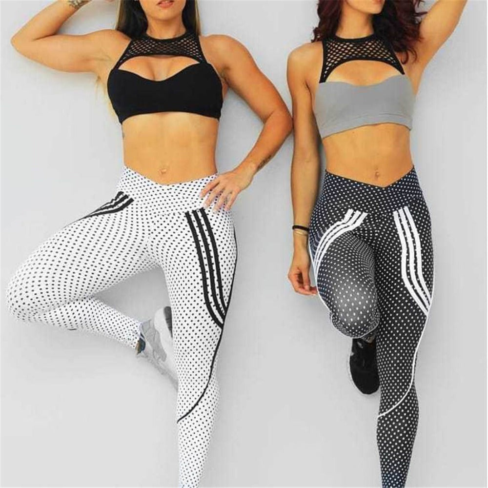 2 Styles Printed Outdoor Sporting High Waist New Style Sportswear Elastic Force Slim Leggings The Clothing Company Sydney
