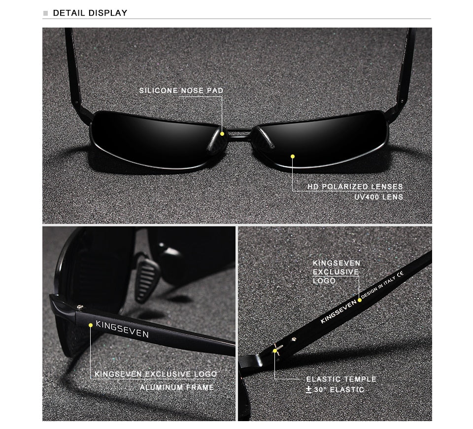 Vintage Retro Brand Designer Polarized Sunglasses Square Classic Men's Shades Sun glasses with UV 400 The Clothing Company Sydney