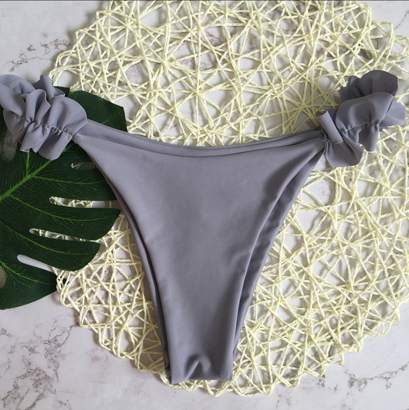 2 Piece Padded Push Up Strapless Ruffle Bra Low Waist Bikini Swimwear Set The Clothing Company Sydney