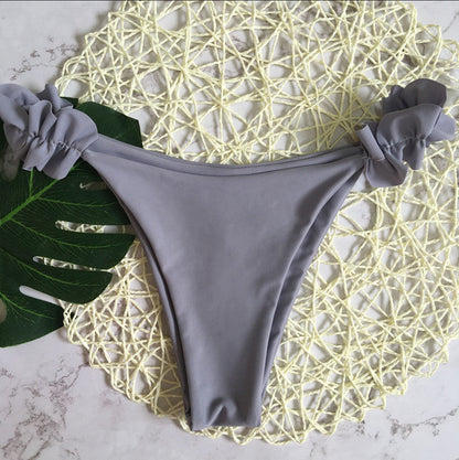 2 Piece Padded Push Up Strapless Ruffle Bra Low Waist Bikini Swimwear Set The Clothing Company Sydney