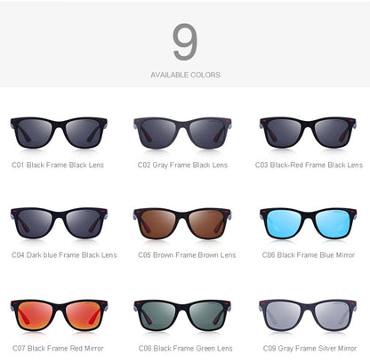 Unisex Classic Retro Rivet Polarized Lighter Design Square Frame Sunglasses Lighter Design Square Frame with UV Protection The Clothing Company Sydney