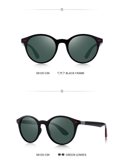 Designer Men's & Women's Classic Retro Rivet Polarized Sunglasses TR90 Legs Lighter Design Oval Frame UV400 Protection Polarized Sunglasses The Clothing Company Sydney