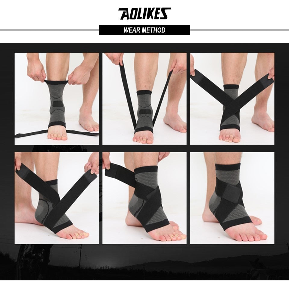 3D Weaving Elastic Nylon Strap Badminton Basketball Football Taekwondo Fitness Heel Protector Ankle Support Brace The Clothing Company Sydney