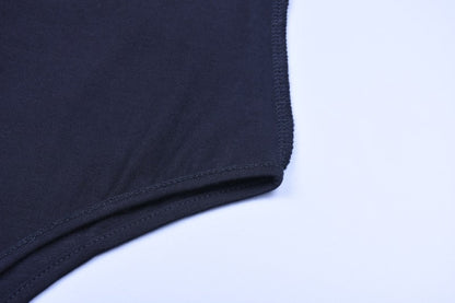 Cotton halter one shoulder Choker Long Sleeve bodysuit The Clothing Company Sydney